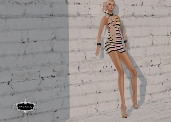 JS Creations - V-Neck Dress Stripes_001